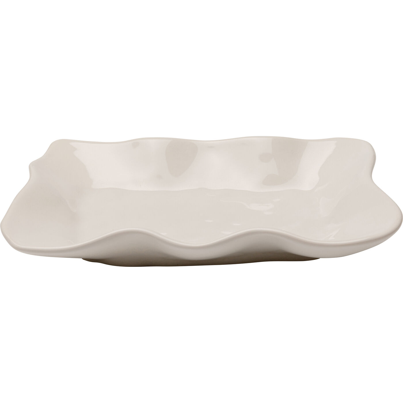 Тарелка сервировочная Organic Cream 17x26cm KARE 58197