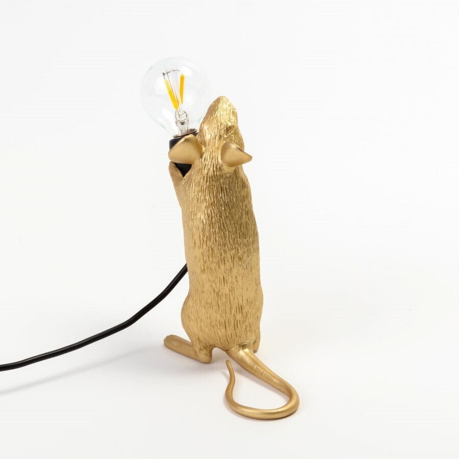 Настольная лампа Seletti Mouse Lamp Standing GOLD USB 15230