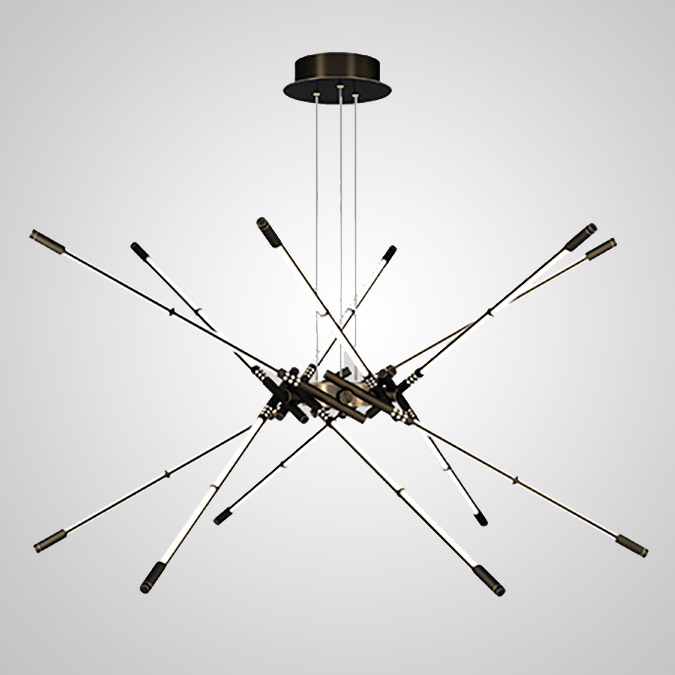 Подвесная люстра VALA L12 Black by ImperiumLoft