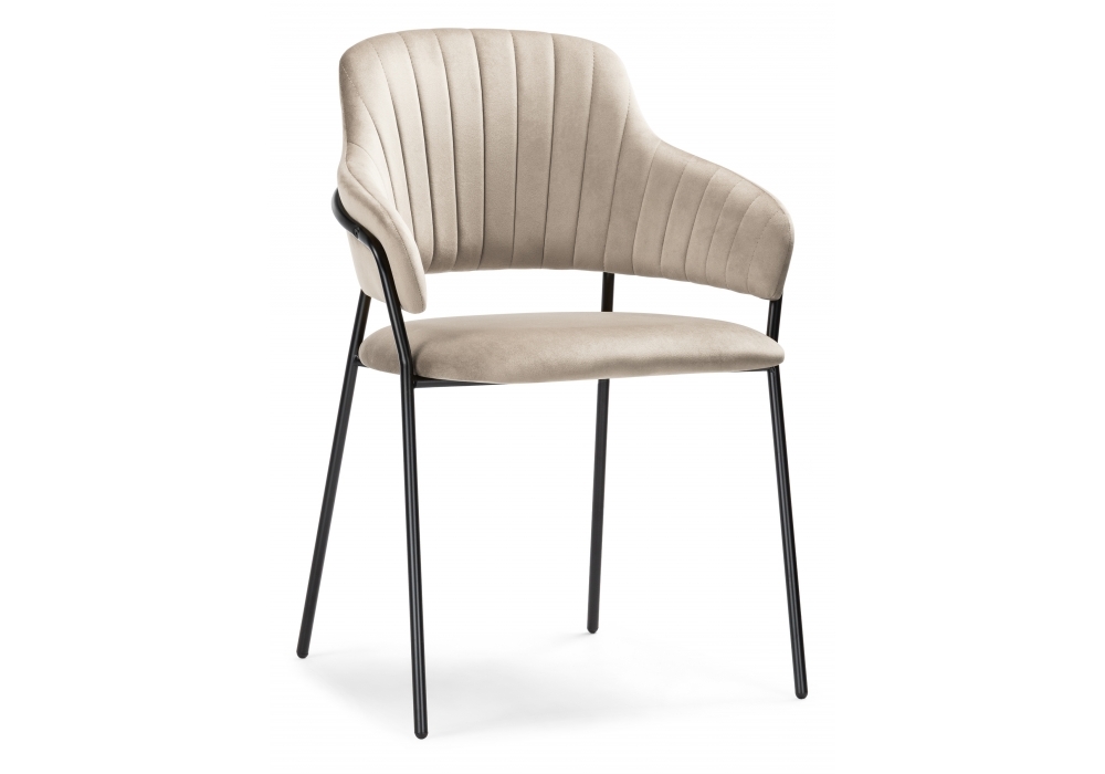 Стул Woodville Инклес дымчатый / черный глянец 483858