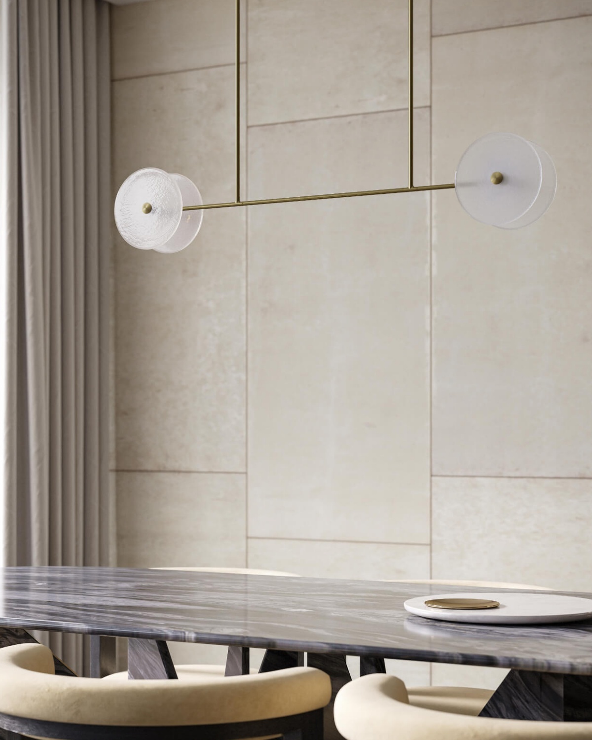 Золотой линейный светильник “Милфорд” Louvre Home LLC510325XNP