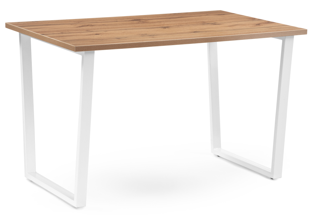 Стол деревянный Woodville Лота Лофт 140 25 мм дуб вотан / белый матовый 489651