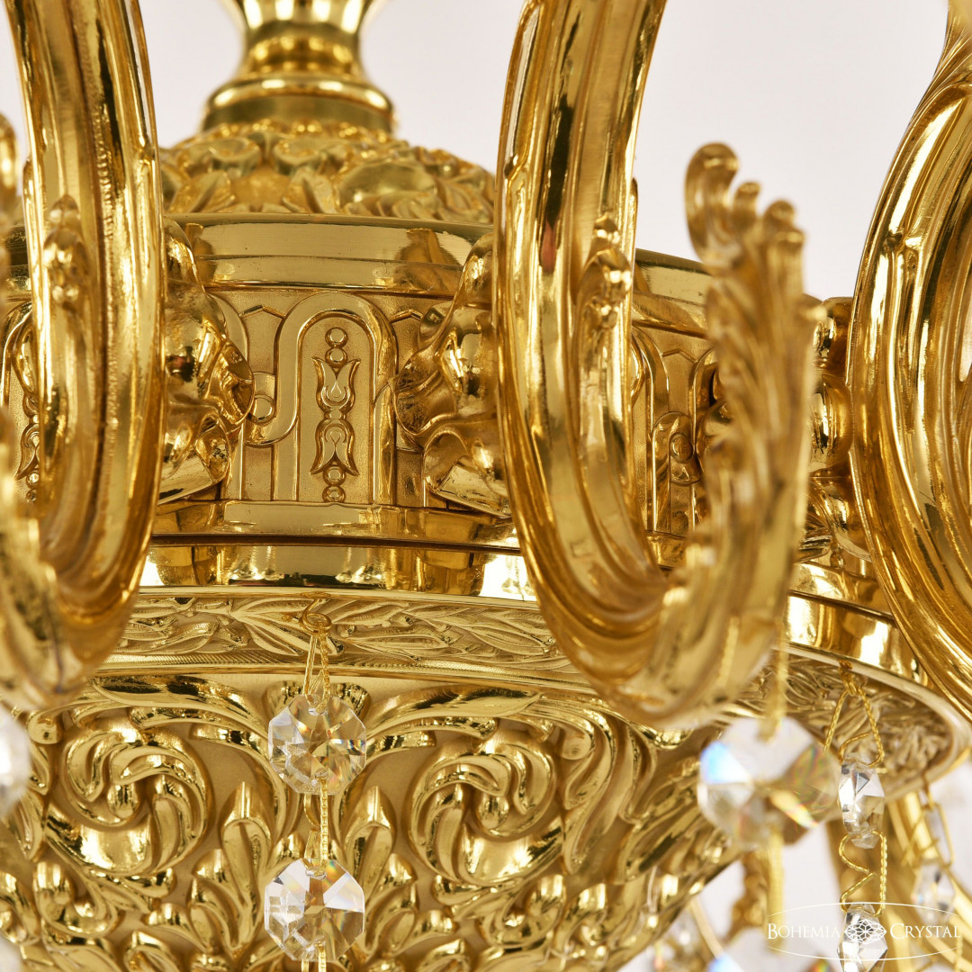 Люстра бронзовая с хрусталём 71201/16/360 A G