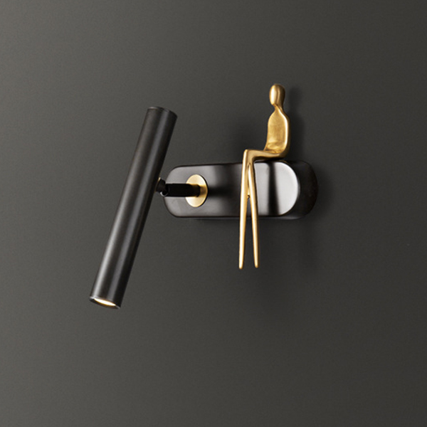 Настенный светильник REMUS Right Black by ImperiumLoft