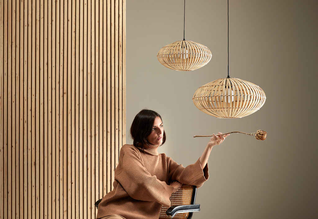 Подвесной светильник Anya золотой металл Ø 40 cm Aromas del Campo