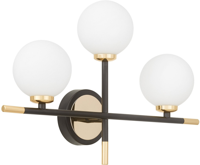 Настенный светильник Lumina Deco LDW 6033N-3 BK+F.GD