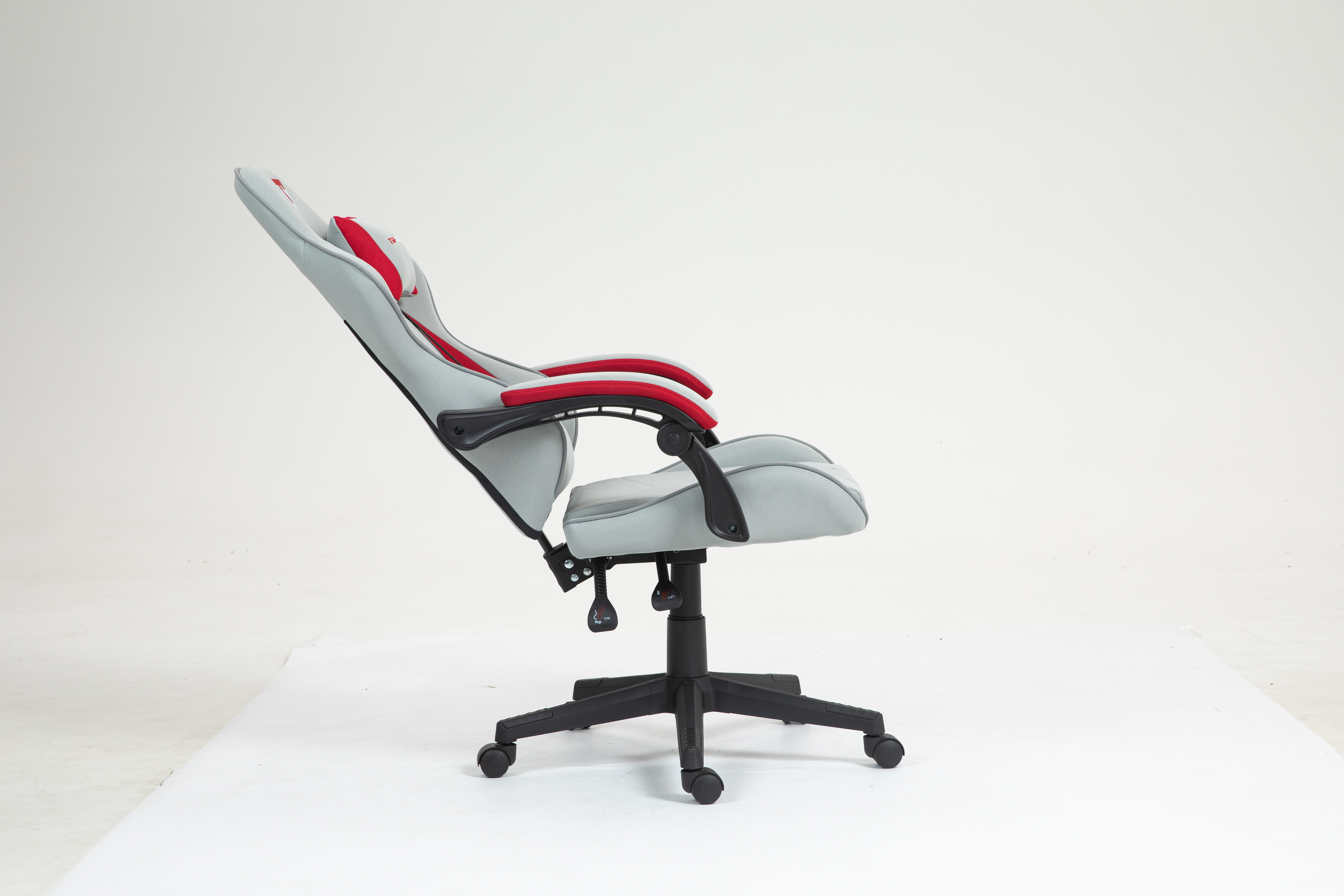Кресло спортивное TopChairs Phantom ткань серо-красный Stool Group