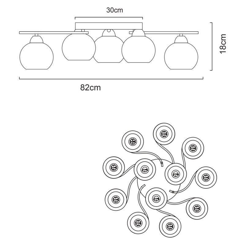 Накладная люстра Arte Lamp A6058PL-12CC