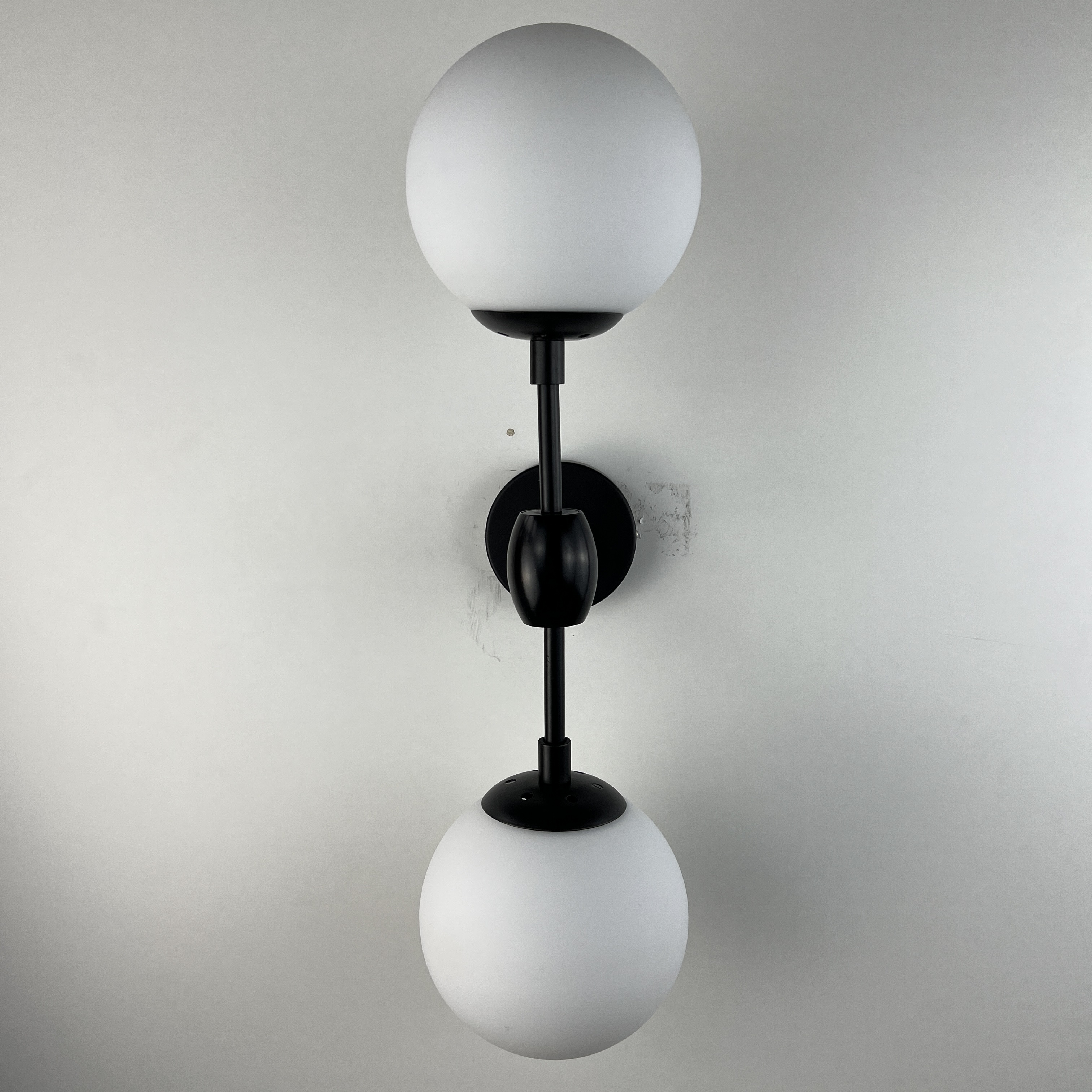 Бра Modo 2 Globes Black And White Glass By Imperiumloft