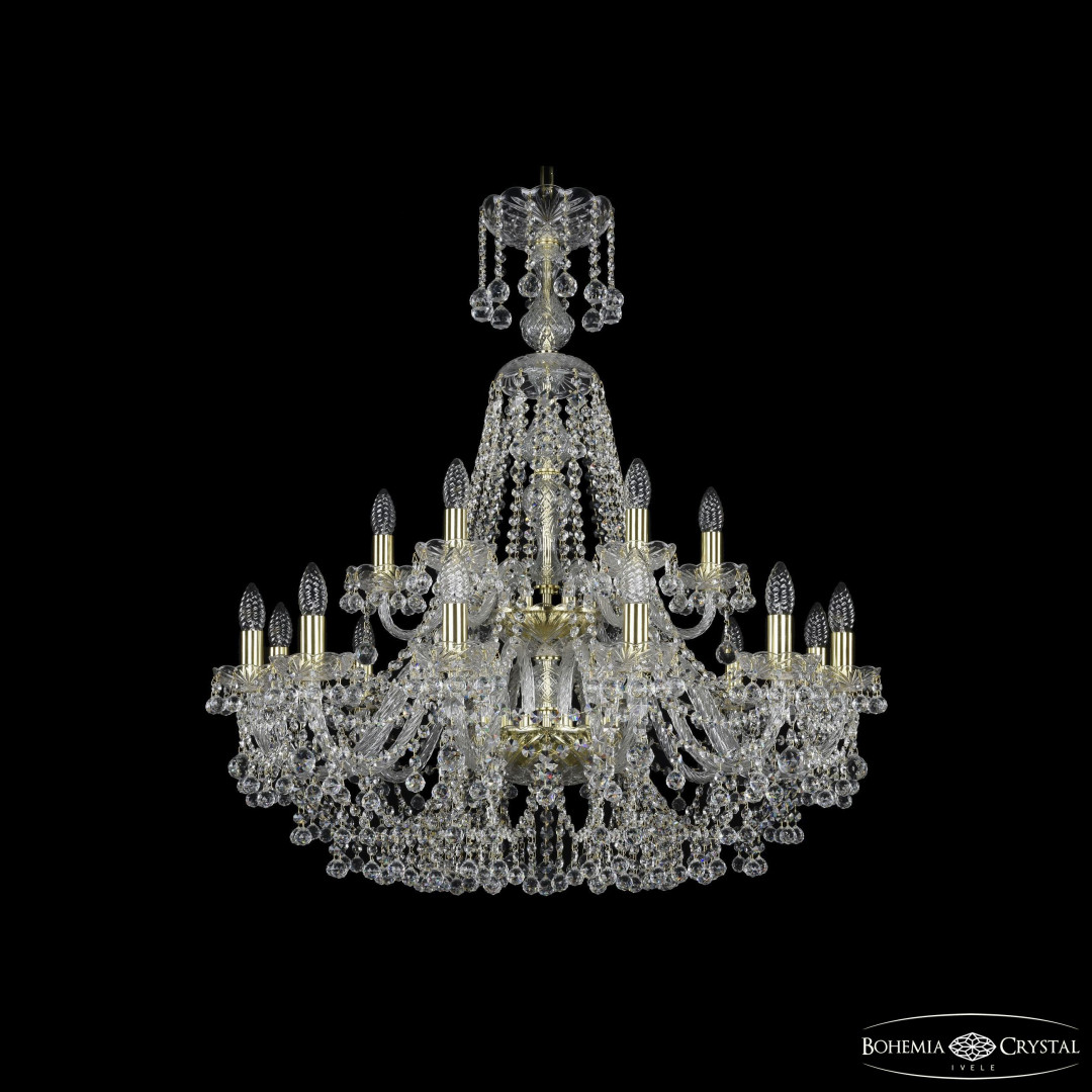 Люстра хрустальная 1409/12+6/300/XL-94/2d G