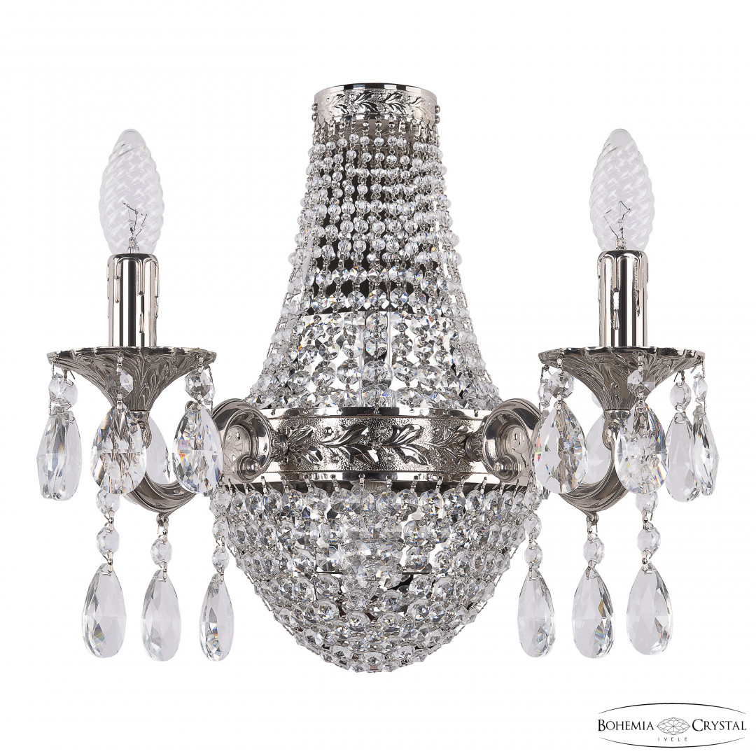 Бра хрустальные 2232H201B/2/35IV Ni Bohemia Ivele Crystal