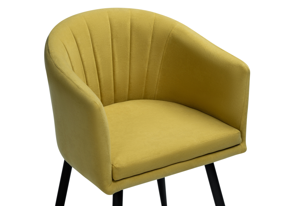 Стул Woodville Валета горчичный / черный 504202