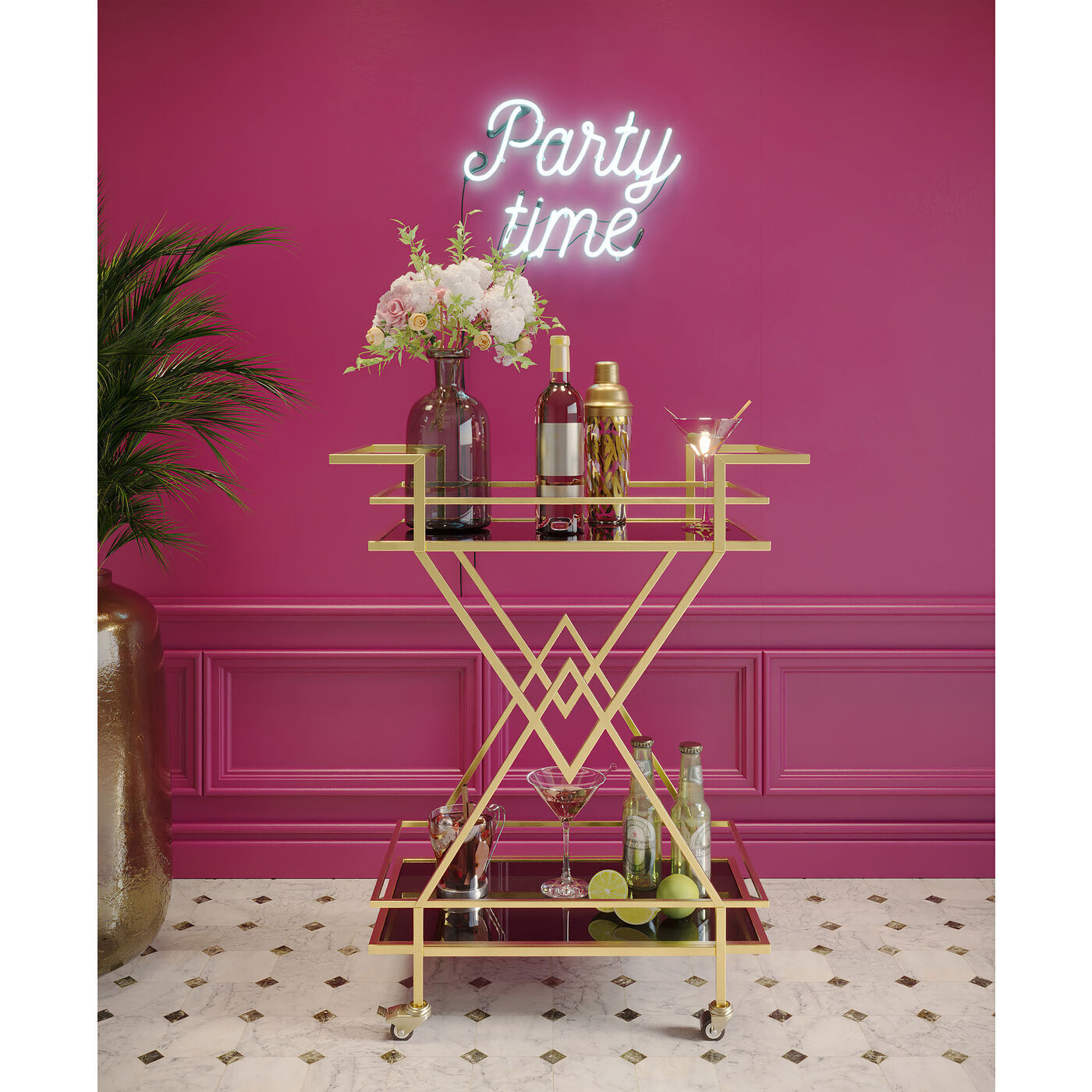 Столик-тележка KARE Pyramide 85802