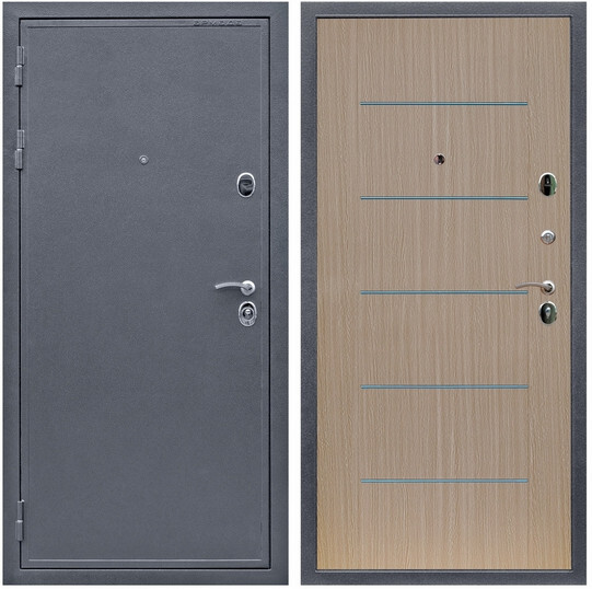 Дверь входная Graf Лондон 2 Антик серебро / МДФ 6 мм В-03 молдинг Венге светлый