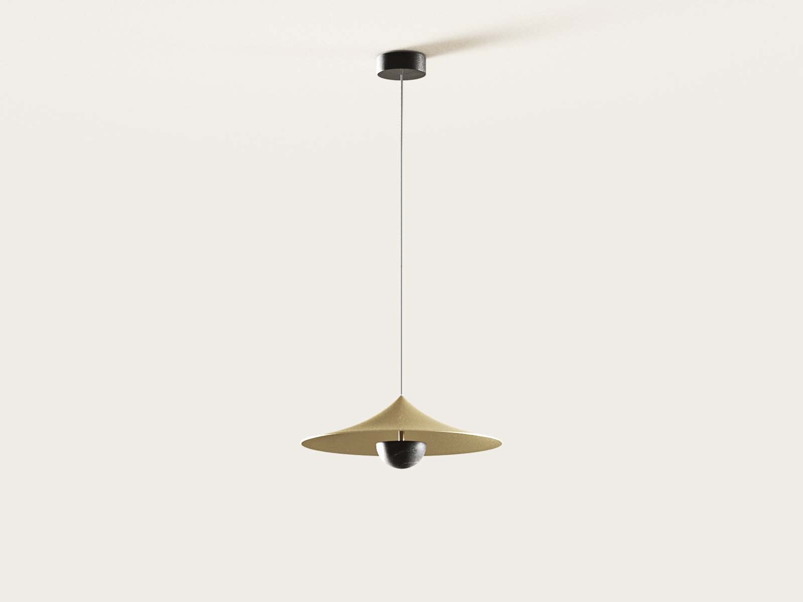 Подвесной светильник Hat золотой металл/черный мрамор Aromas del Campo