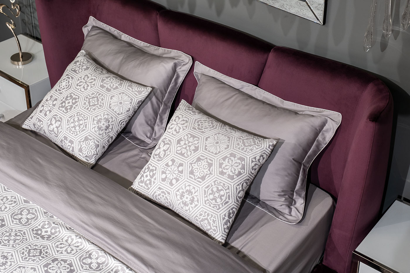 Наволочка декоративная "Ажур" 50х50см серая Garda Decor 16AMR-MTS5050-NAV SER