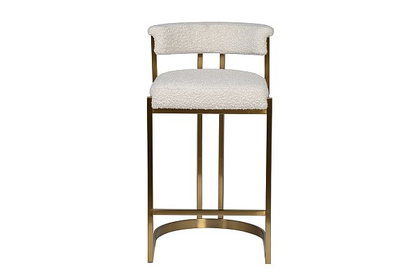 Стул барный букле бежевый/матовое золото Garda Decor GY-08216