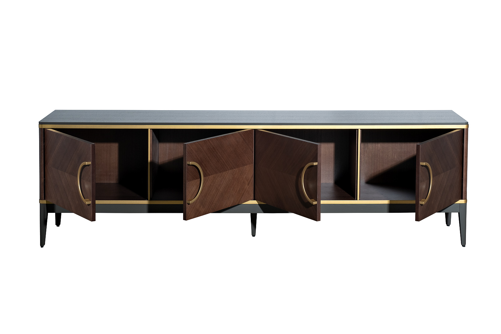 Тумба под TV 4-х дверная шпон 200*58*40 Garda Decor 151SV-10003