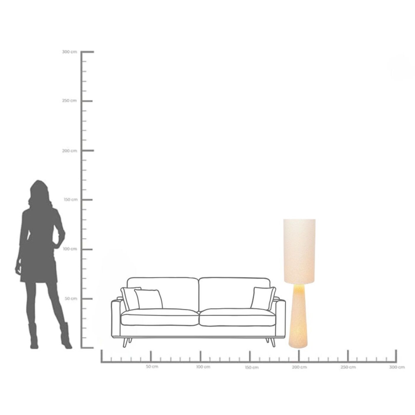 Светильник напольный Marleen Beige Boucle 130cm KARE 56482
