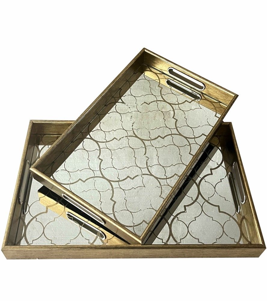 Подносы с зеркальной поверхностью, набор Glasar 86764