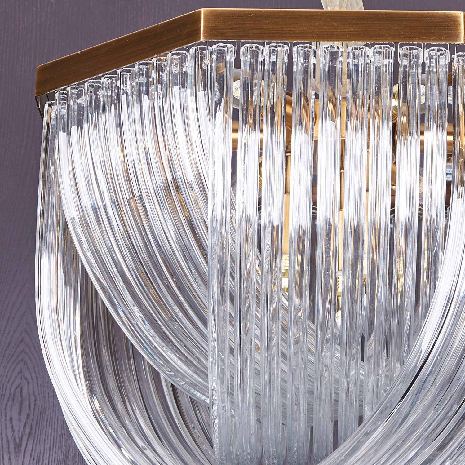 Люстра Delight Collection Murano L9 brass/clear