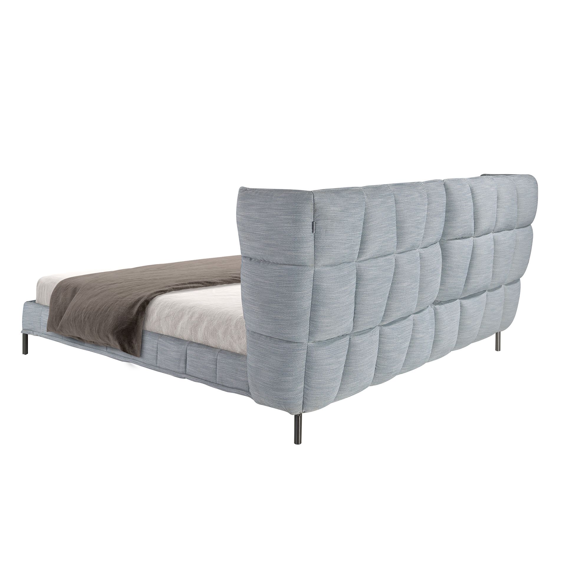 Кровать 7211 из ткани светло-голубовато-серого цвета Angel Cerda