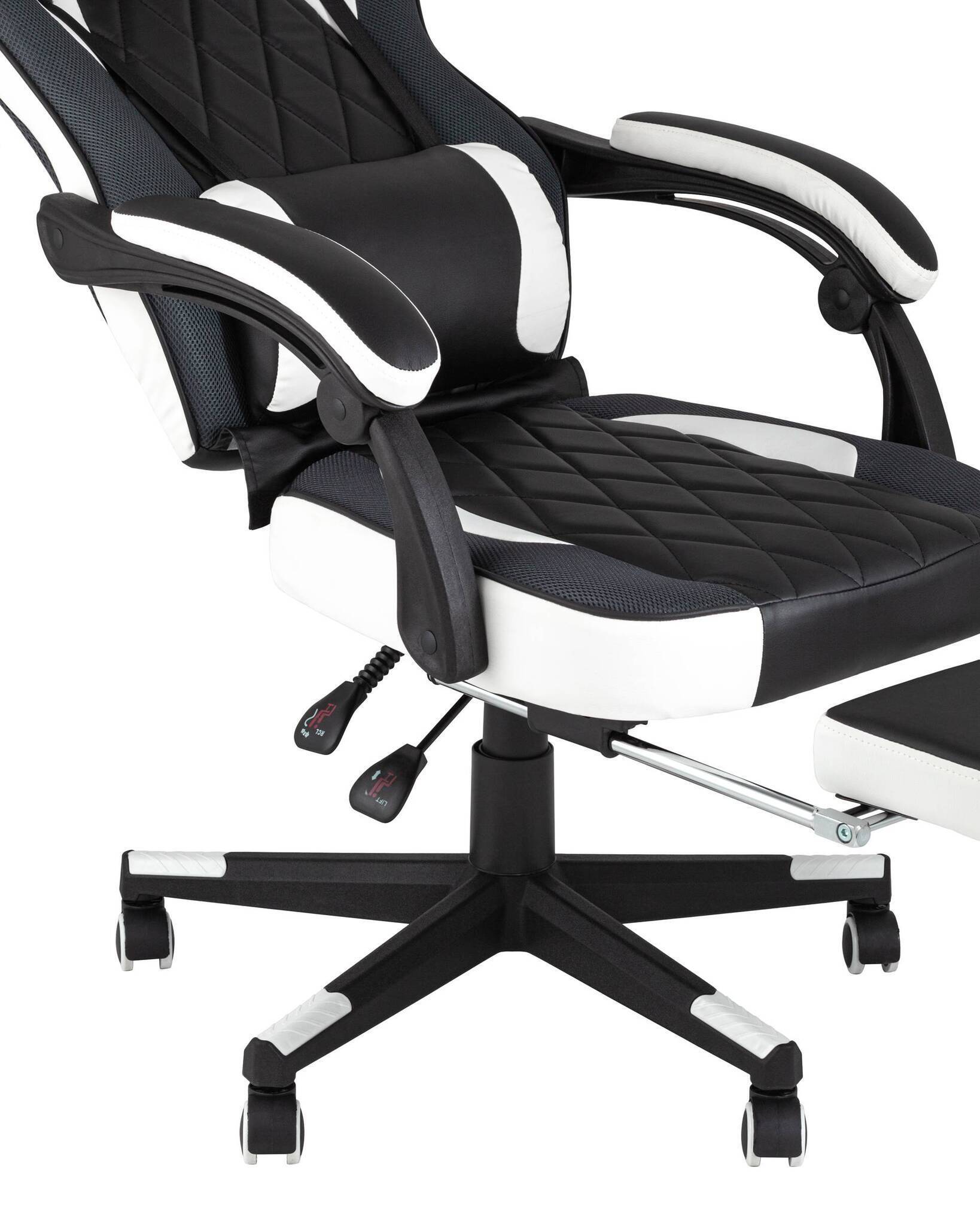 Кресло игровоеs Virage черно-белое TopChairs