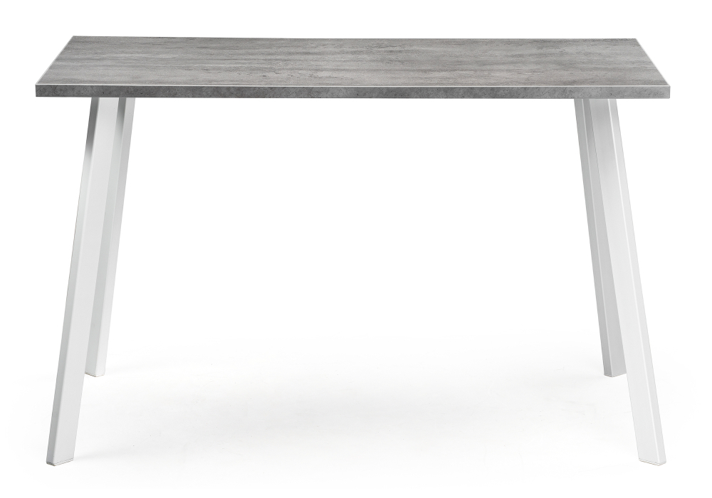 Стол деревянный Woodville Тринити Лофт 140 25 мм бетон / белый матовый 489659