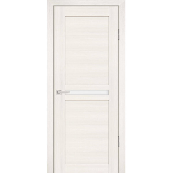 Межкомнатная дверь Graf PS-03 белый сатинат Перламутровый дуб (2000 х 800)