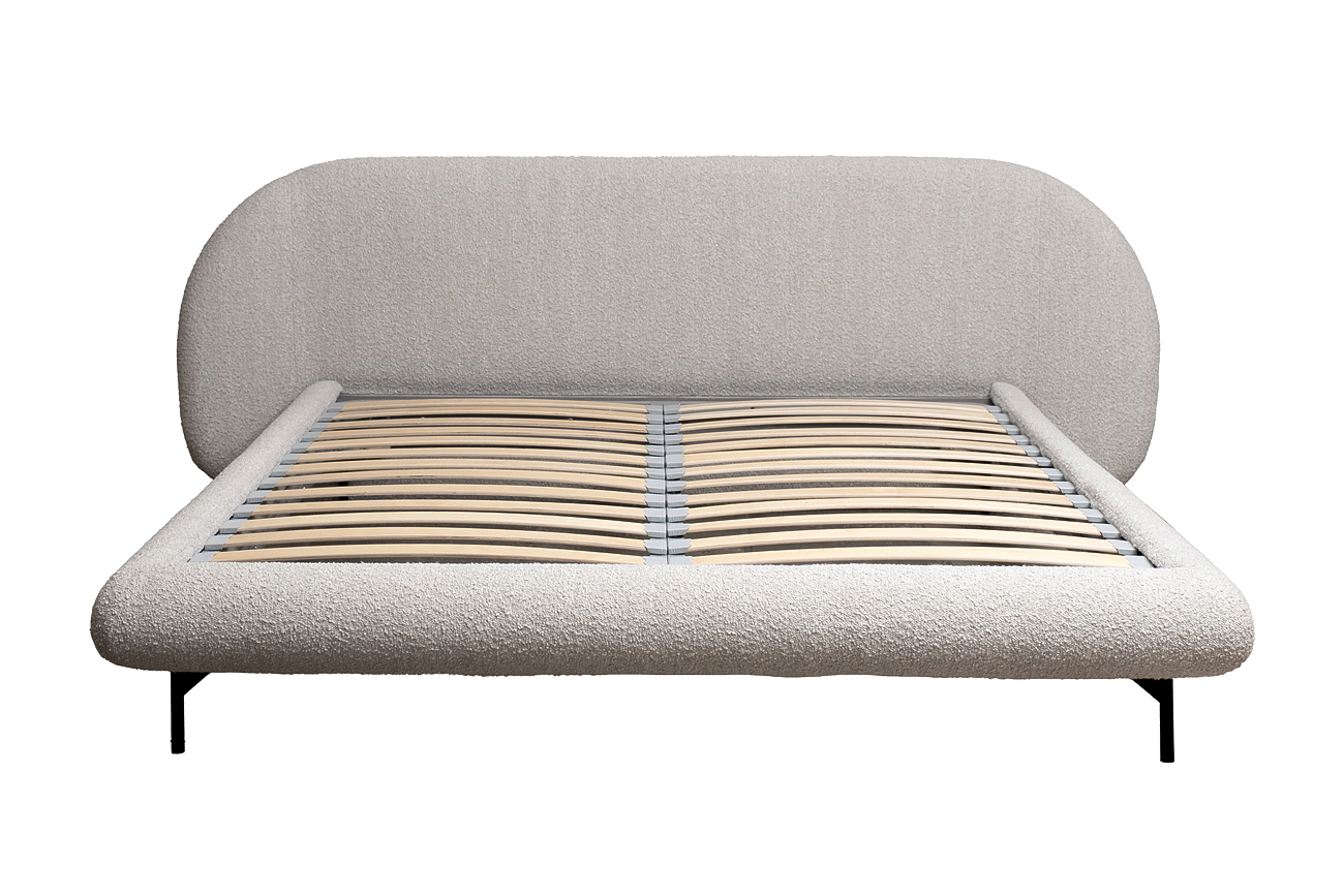 Кровать двуспальная букле бежевая Garda Decor Sicilia-160-Orso BEG