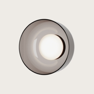 Настенный светильник Ipon черный металл, прозрачный плафон Aromas del Campo