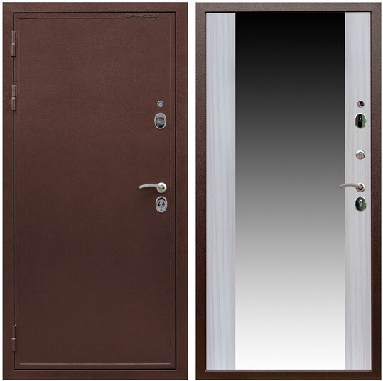 Дверь входная Graf Престиж Антик медь / МДФ 16 мм СБ-16 Сандал белый