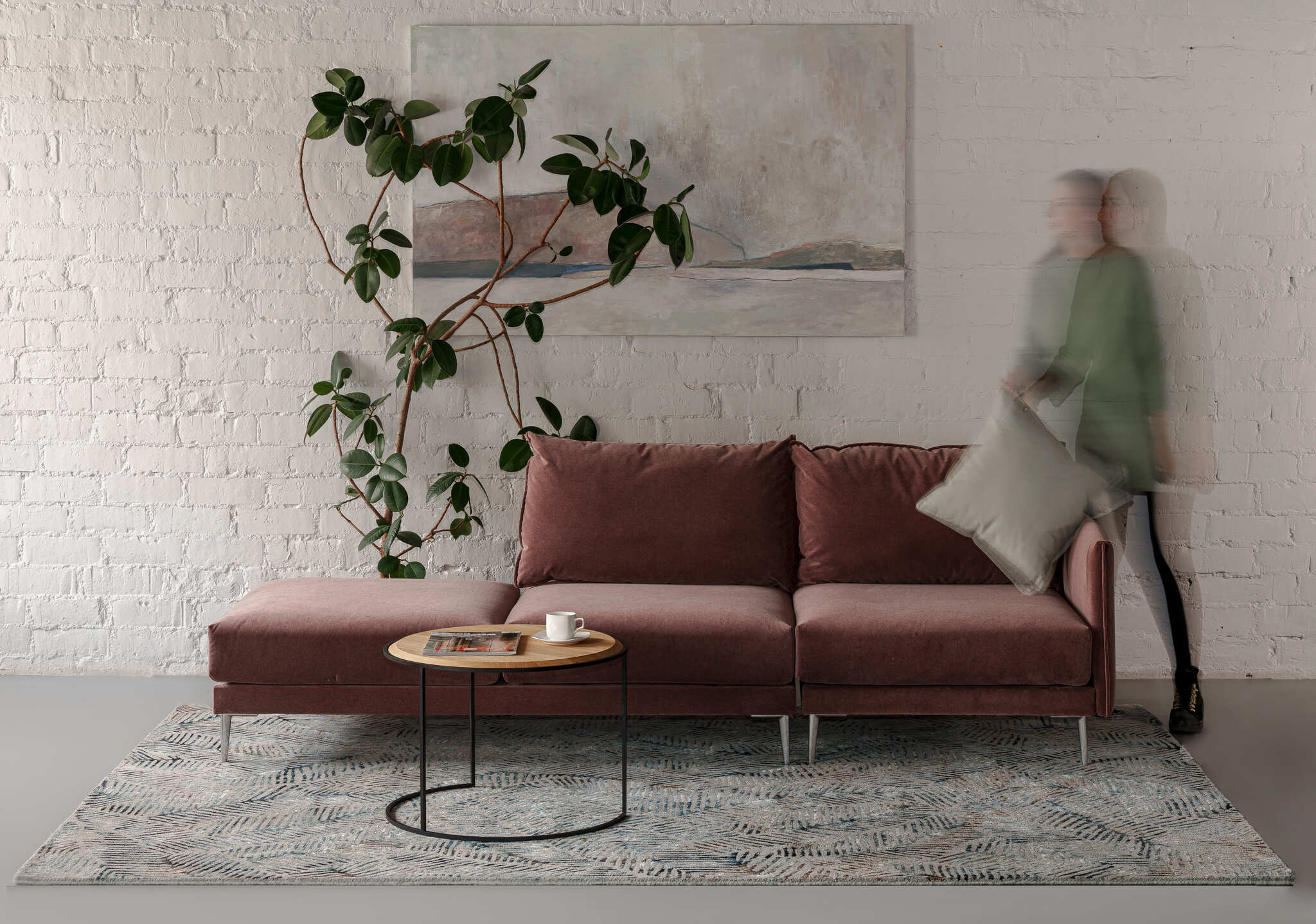 Ковер Carpet Decor Palms Grey  C1321