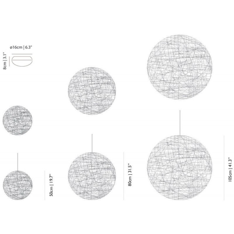 Подвесной светильник Moooi Random Light medium black