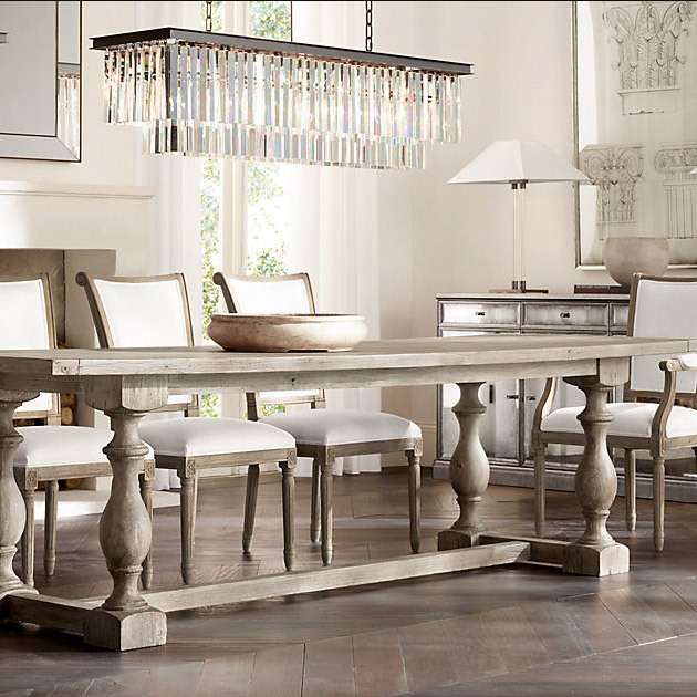 Люстра Restoration Hardware 1920s Odeon Clear Glass Fringe Rectangular 49" Grey Iron