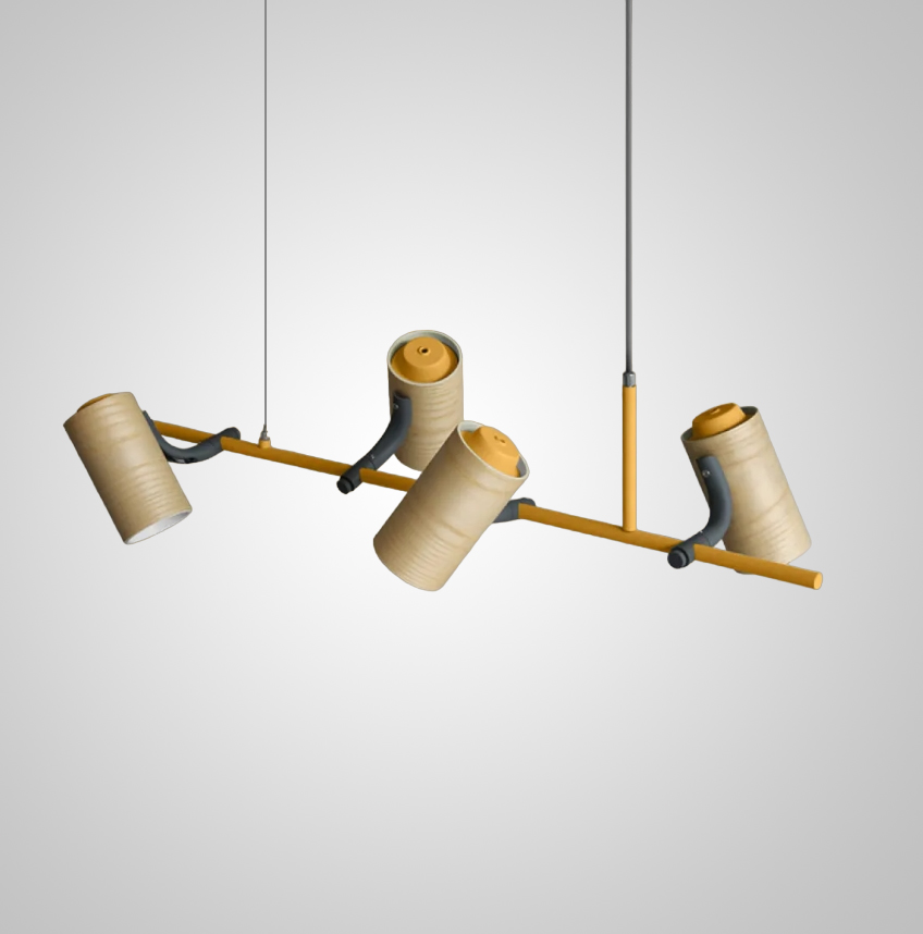 Подвесной реечный светильник BARREL A Yellow by ImperiumLoft