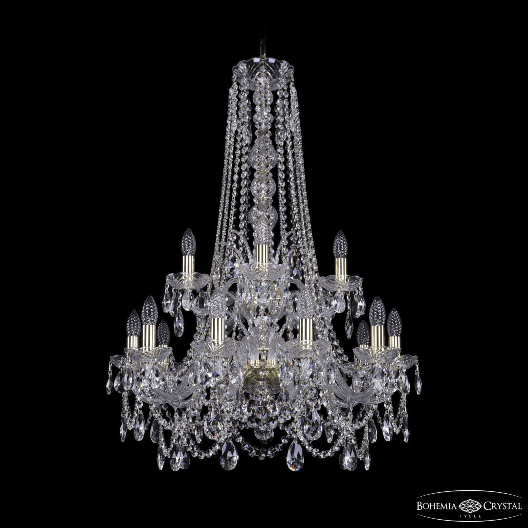 Люстра хрустальная 1411/10+5/240/h-94/2d G