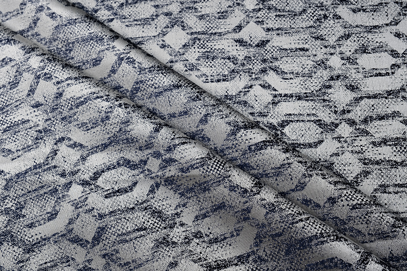 Ткань портьерная HOUSTON110 синяя Garda Decor 133DC-HOUSTON110-1145-SIN