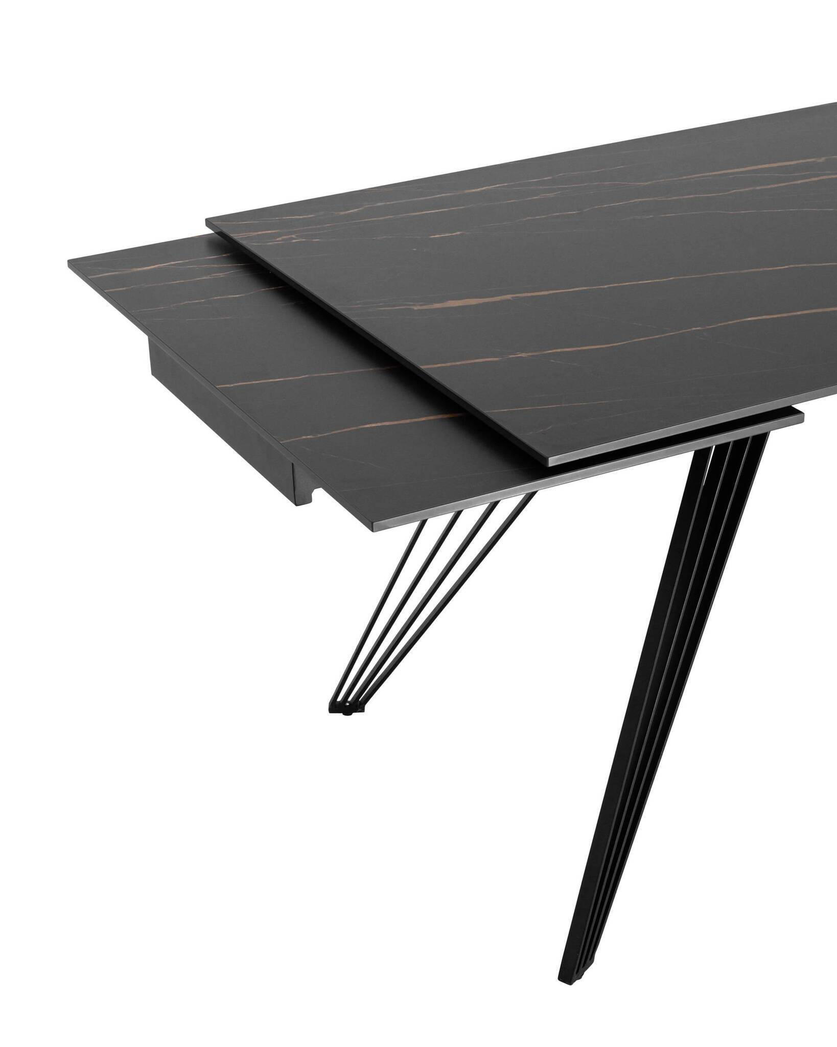 Стол обеденный Пандора раскладной 180-280*90 керамика темная Stool Group