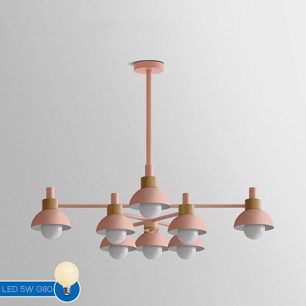 Люстра на штанге FANTA A 8 lights Pink by ImperiumLoft