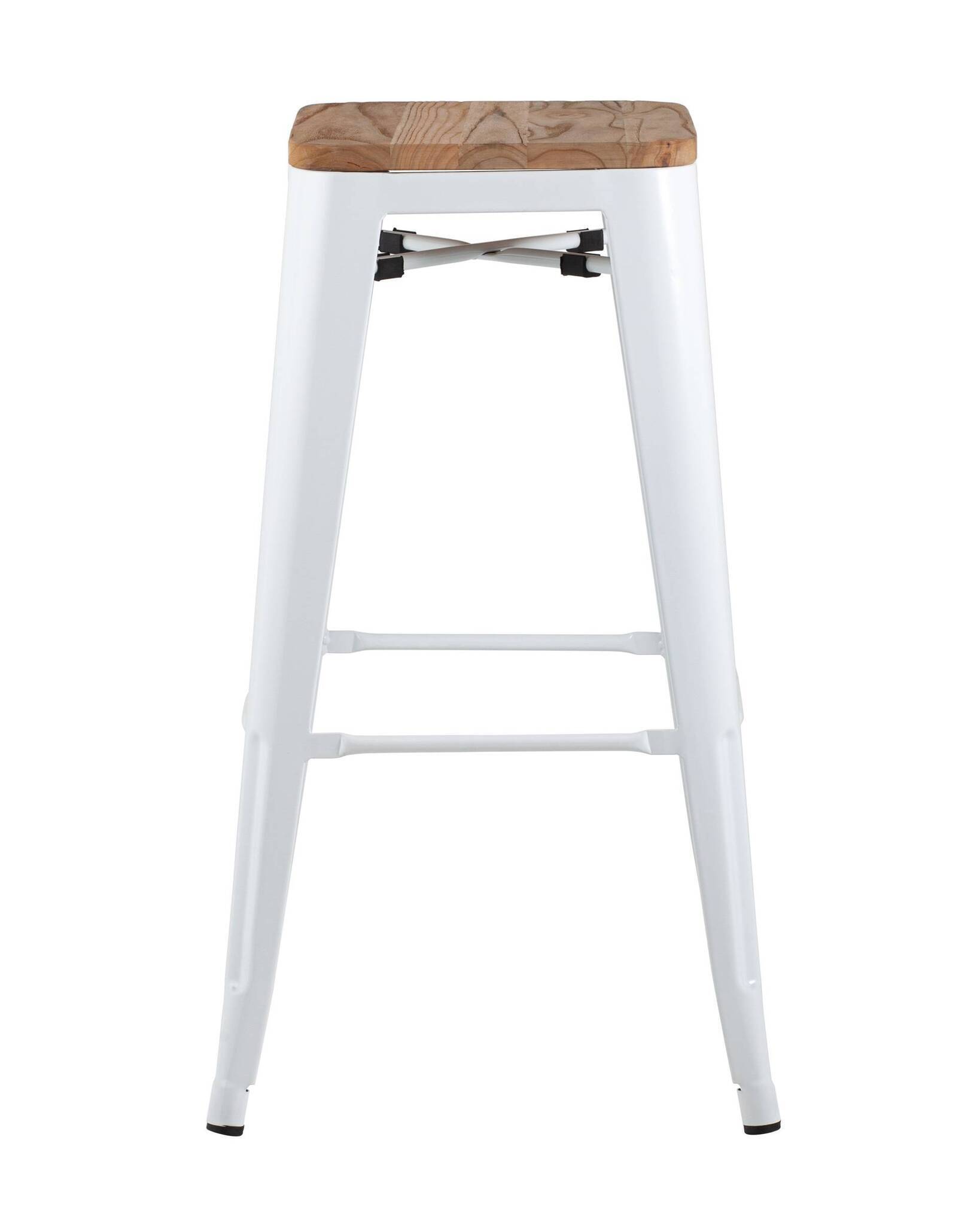Стул барный TOLIX WOOD белый глянцевый Stool Group