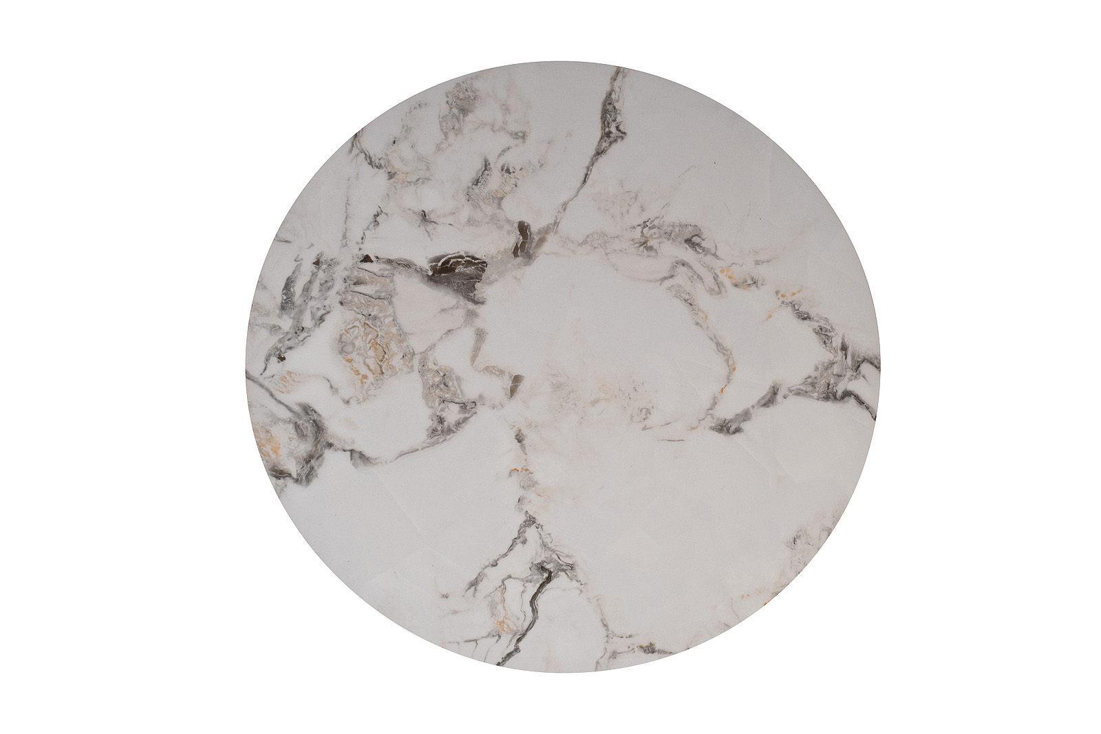 Стол журнальный круглый керамогранит белый Garda Decor 76AR-63043