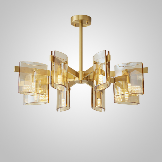 Потолочная люстра JANICE CH L8 Brass by ImperiumLoft