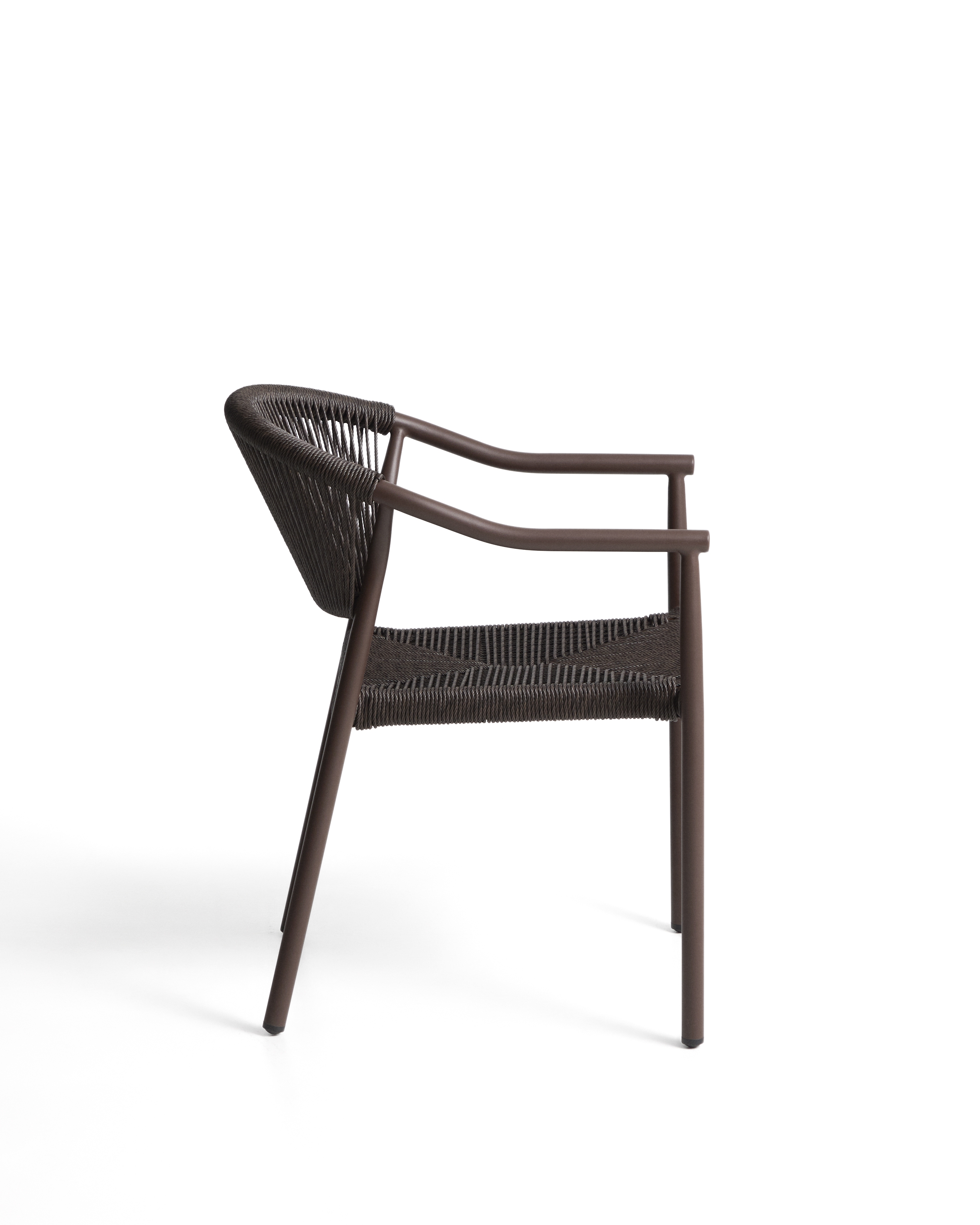 Уличный стул Livadia из коричневого алюминия и веревки La Forma 482293