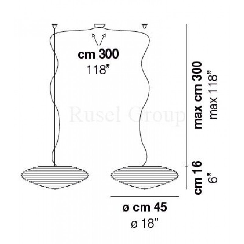 Подвесной светильник Vistosi SPIRIT SP 45 D2