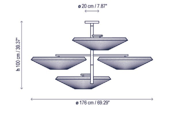 Люстра Bover S/4L Cream
