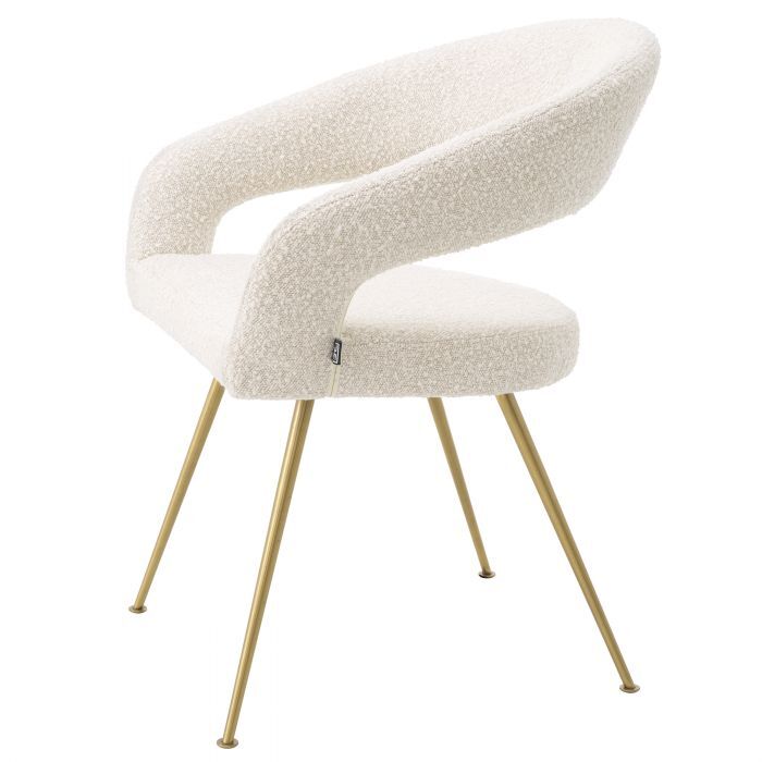 Обеденный стул Eichholtz Bravo bouclé cream 116146