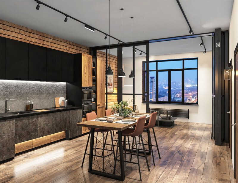 Светильник настенный Elektrostandard 1008D BRICK черный