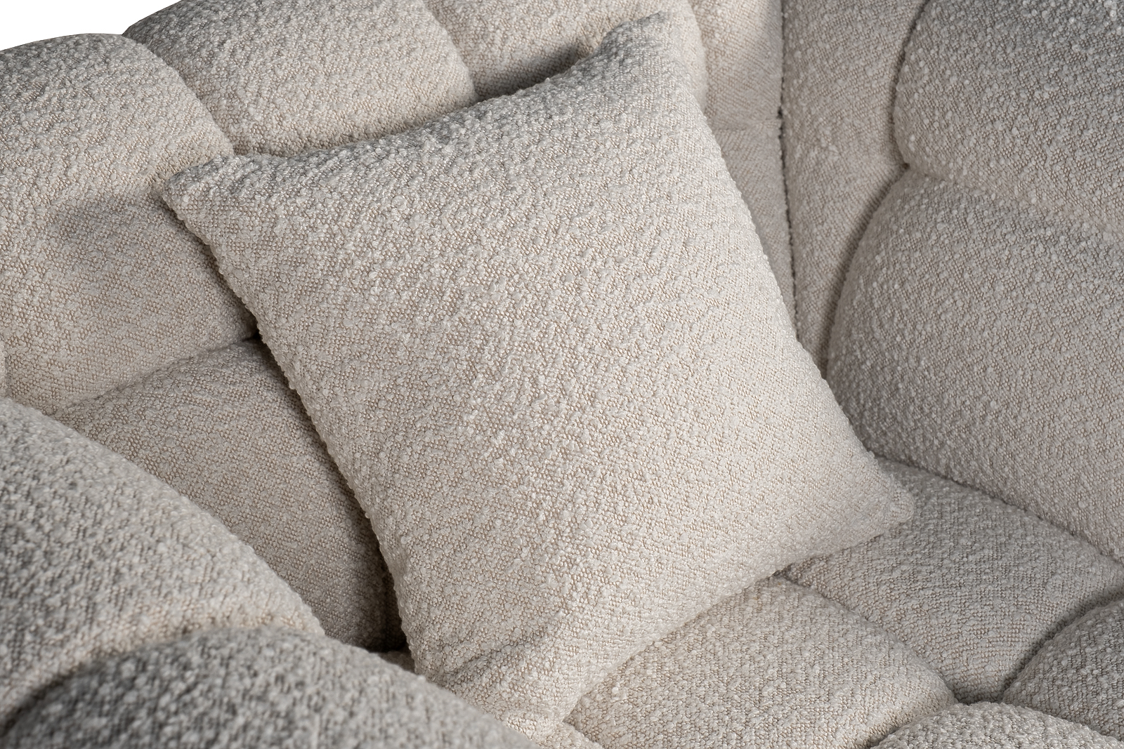 Кресло букле белое Garda Decor ZW-26801