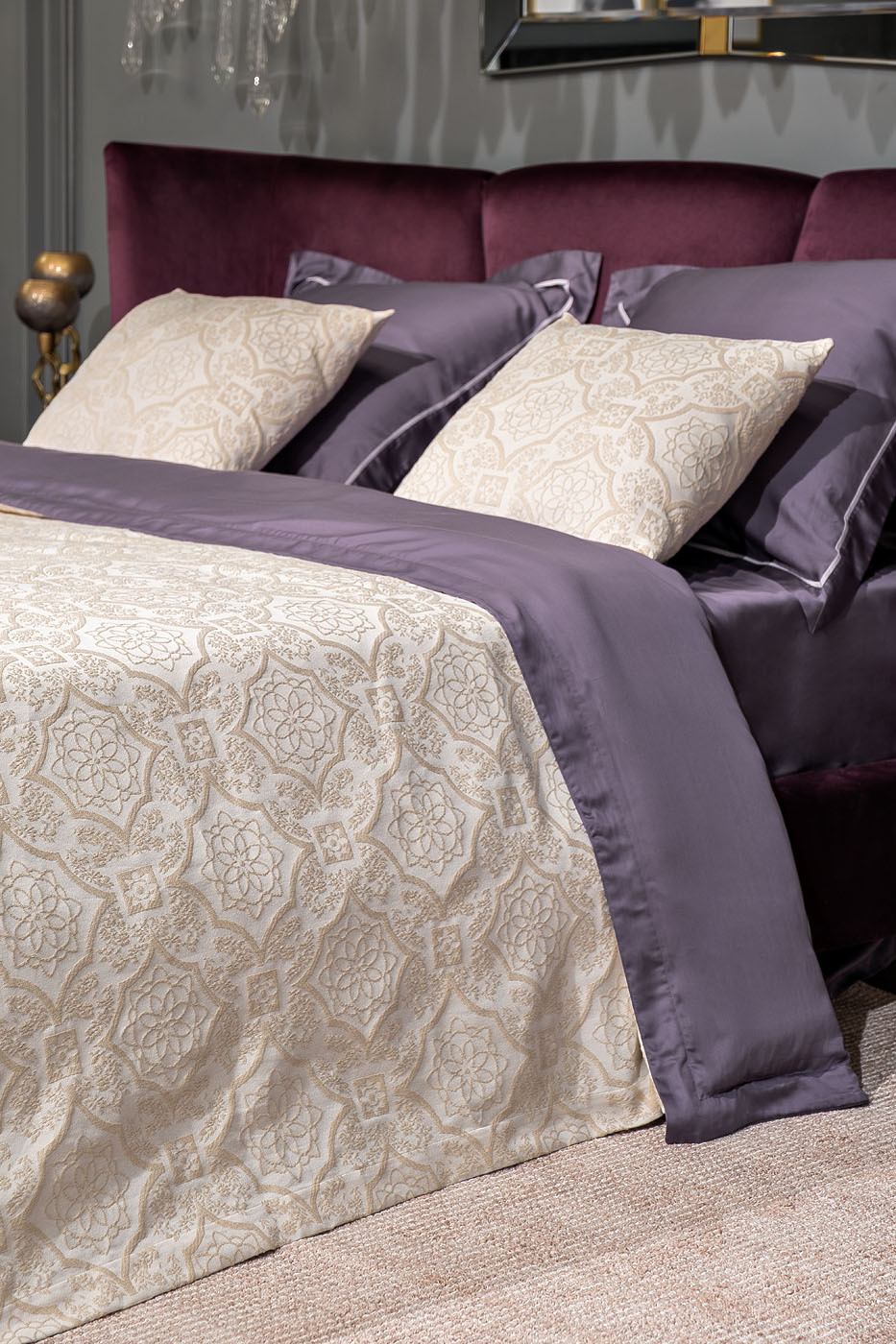 Покрывало "Тиара" 240х260см бежевое Garda Decor 16AMR-NS240260-POKR BEG